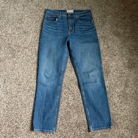 Everlane High Waist Strait Jeans, Medium Blue, Size 29 Regular - Picture 5 of 15